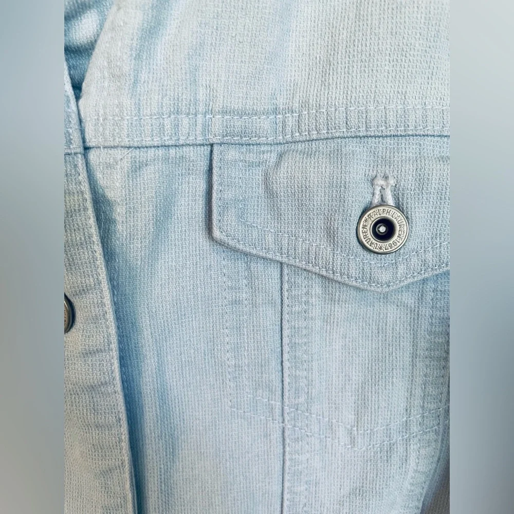Lauren Ralph Lauren Denim Women’s Jean Jacket Light Wash Western Cowgirl sz L - Picture 5 of 11